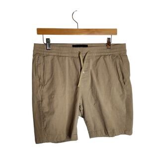 Abercrombie & Fitch Men's Slub Pull On Short L Khaki